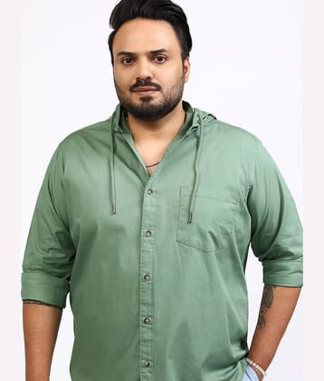 Highlander 100% Cotton Relaxed Fit Solids Full Sleeves Men's Casual Shirt - Green ( Pack of 1 )