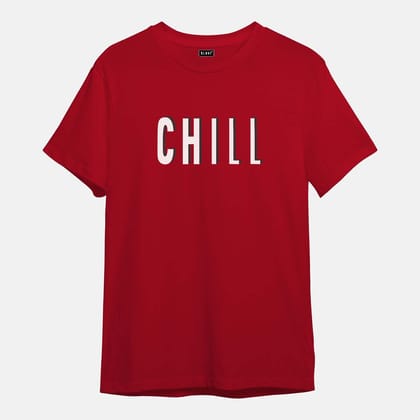 Chill - Unisex Half sleeve T-Shirt-XS / Red