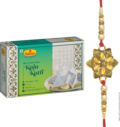 Haldiram's Kaju Katli 500g with Rakhi Assorted Gift Box (Multicolor)