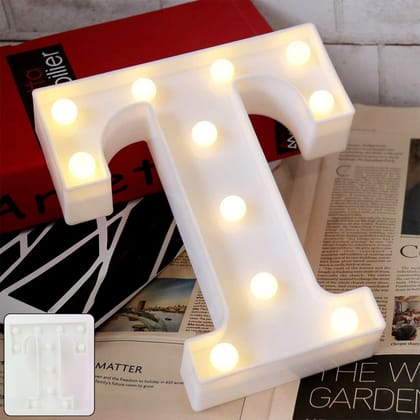 Decorative LED Marquee Alphabet Letter Light “T” (1 Pc)_assorted colour