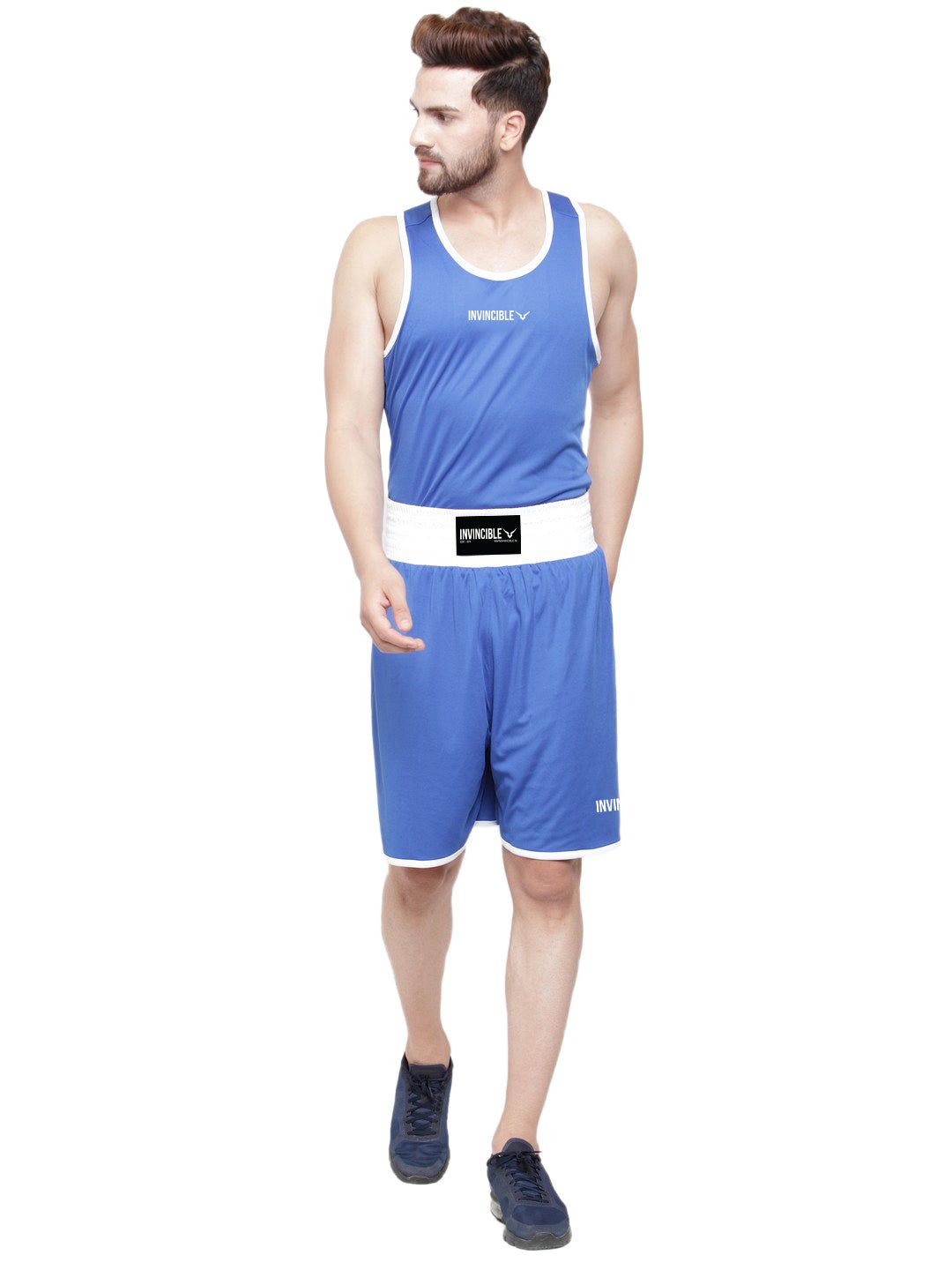 Invincible Men’s Reversible Amateur Boxing Sets-Red-Blue / XS