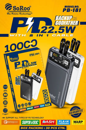 SOROO PB 181 POWER BANK 10000 MHAH