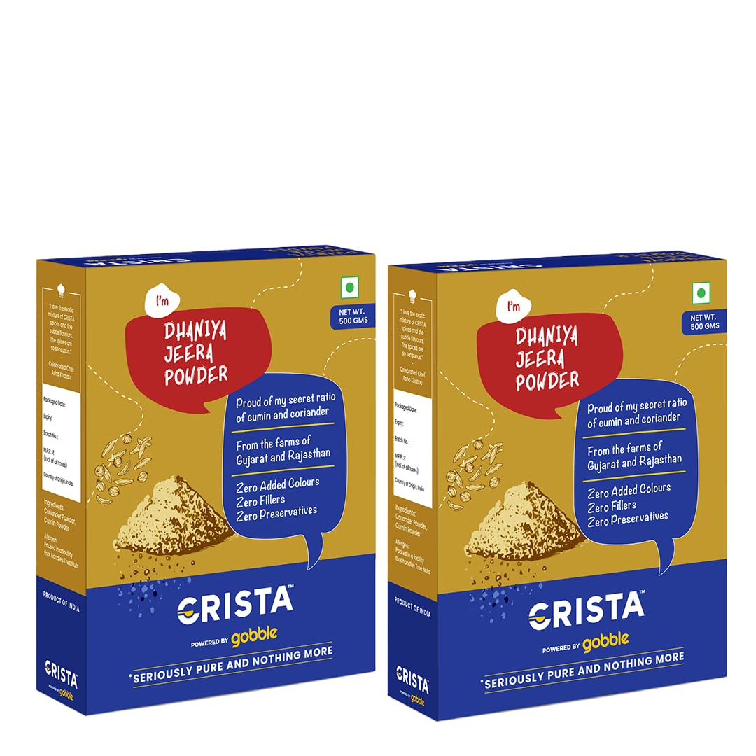 CRISTA Dhaniya Jeera Powder Combo, 500 gm Each - Pack of 2