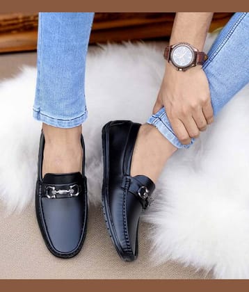 Aadi Black Men's Slip on Shoes