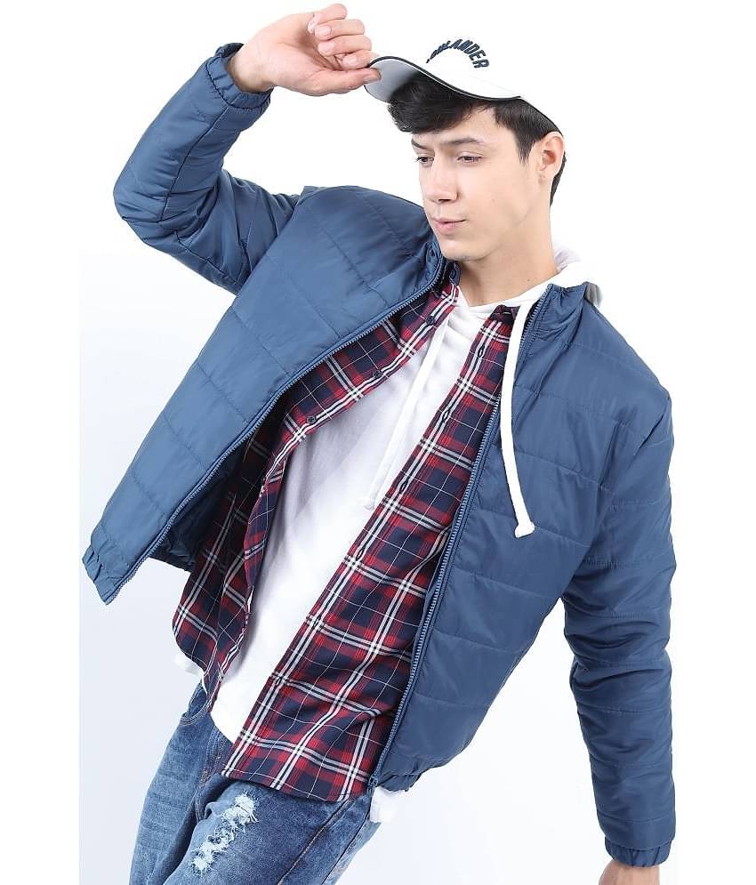 Ketch Polyester Men's Puffer Jacket - Navy Blue ( Pack of 1 )