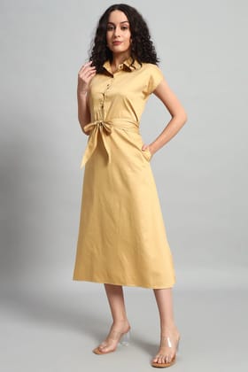 The City Chic Shirt Dress, Beige-XS
