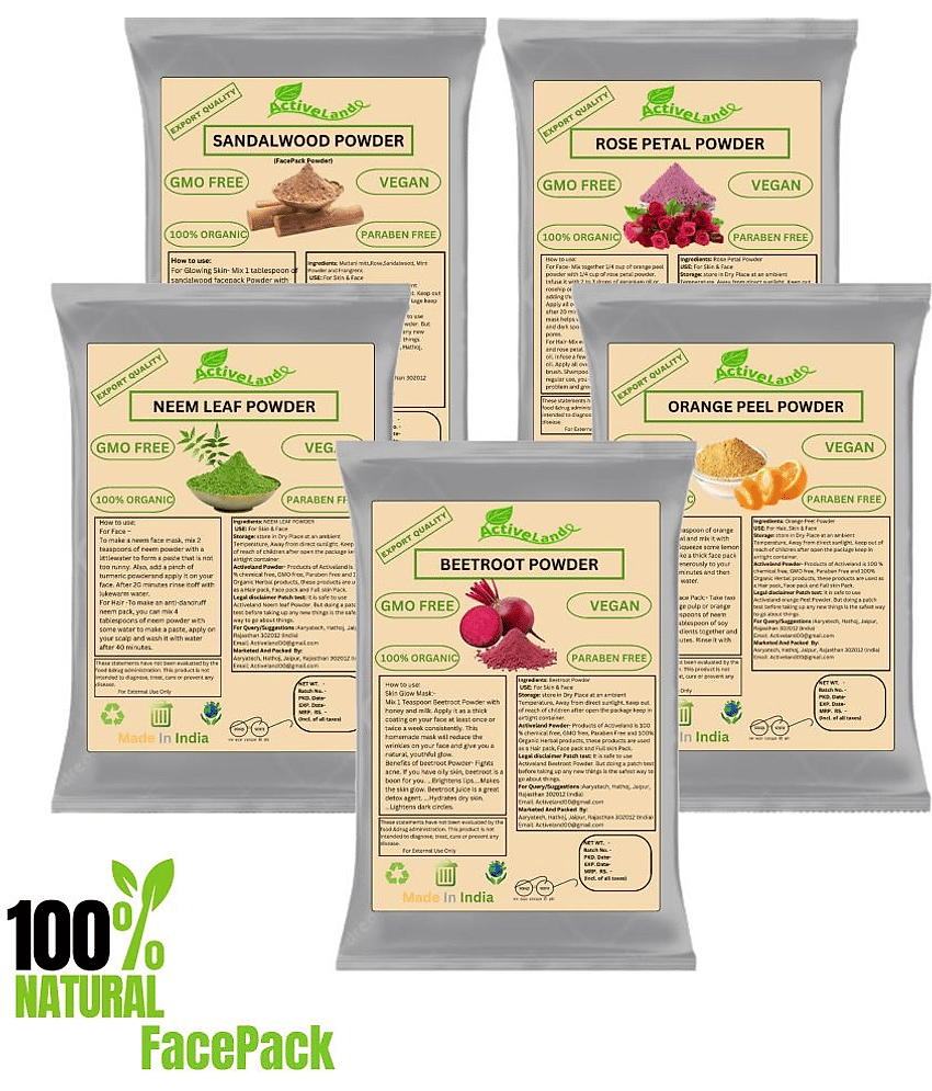 Activeland - Fairness Mask for All Skin Type ( Pack of 5 )