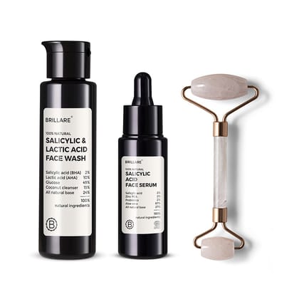 Salicylic Anti-Acne Kit with Jade Roller Combo for Oily, Acne Prone Skin