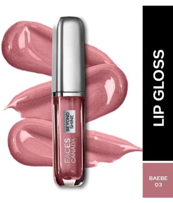 FACES CANADA Beyond Shine Lip Gloss - BAEbe, 3ml | For Glossy Lips | Instant Shine