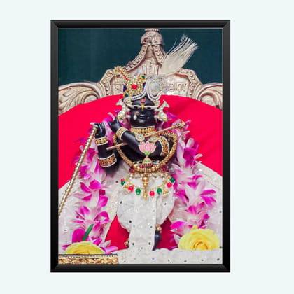 NOKKES Radha Raman ji Vrindavan Radha Raman Thakur Ji Photo Frames Religious Photo frame 5X7 Inch Photo Frame_QWW56