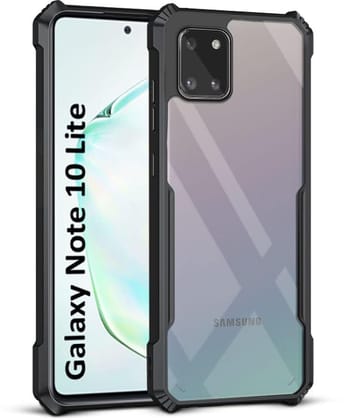 PLUGTECH Slim Shockproof Case | Matte Black Soft | Drop Protection | Precise Cutouts | Premium Mobile Cover for Samsung Note 10 Lite