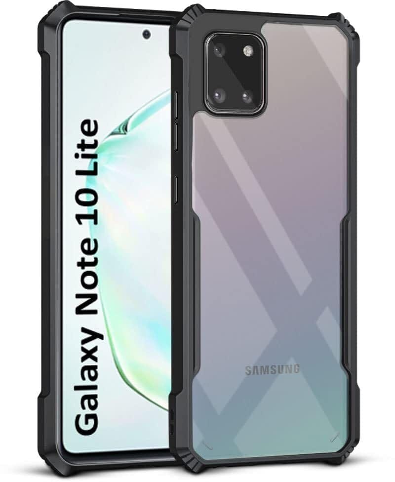 PLUGTECH Slim Shockproof Case | Matte Black Soft | Drop Protection | Precise Cutouts | Premium Mobile Cover for Samsung Note 10 Lite