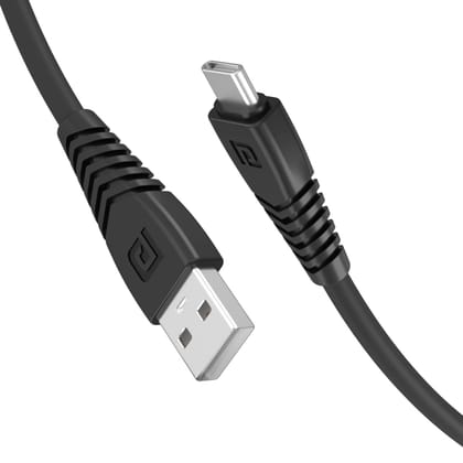 Portronics Konnect Core Type C 3.0 A Output, Tangle free, Quick Data Transfer, Safe& Reliable
