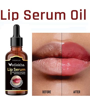 Vedlekha Pink Lip Serum - Advanced Brightening Therapy for Soft, Moisturised Lips With Glossy & Shine- Face Serum 30 mL