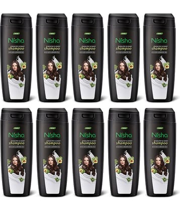 Nisha Healthy & Shiny Shampoo for Women Men 75ml Pack of 10, Avocado & Brahmi Shampoo for Strong Beautiful Hair