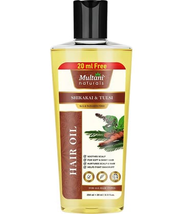 Multani Naturals Shikakai & Tulsi Hair Oil Soothes Scalp For Soft & Shiny Hair,270 Ml