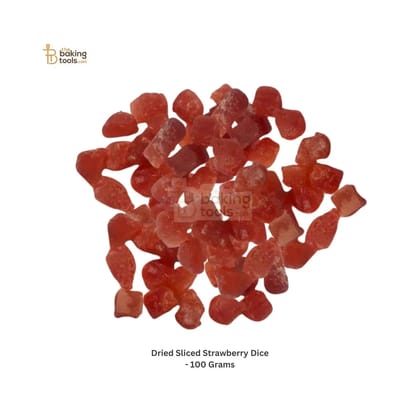 Dried Sliced Strawberry Dice - 100 Grams