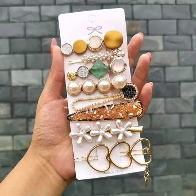 Set Of 8 | Honey Gold Hair Clip Set