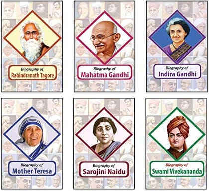 Biography of Rabindranath Tagore, Mahatma Gandhi, Indira Gandhi, Mother Teresa, Sarojini Naidu, Swami Vivekananda (Set of 6 Books) [Paperback] [Jan 01, 2020] RPH Editorial Board