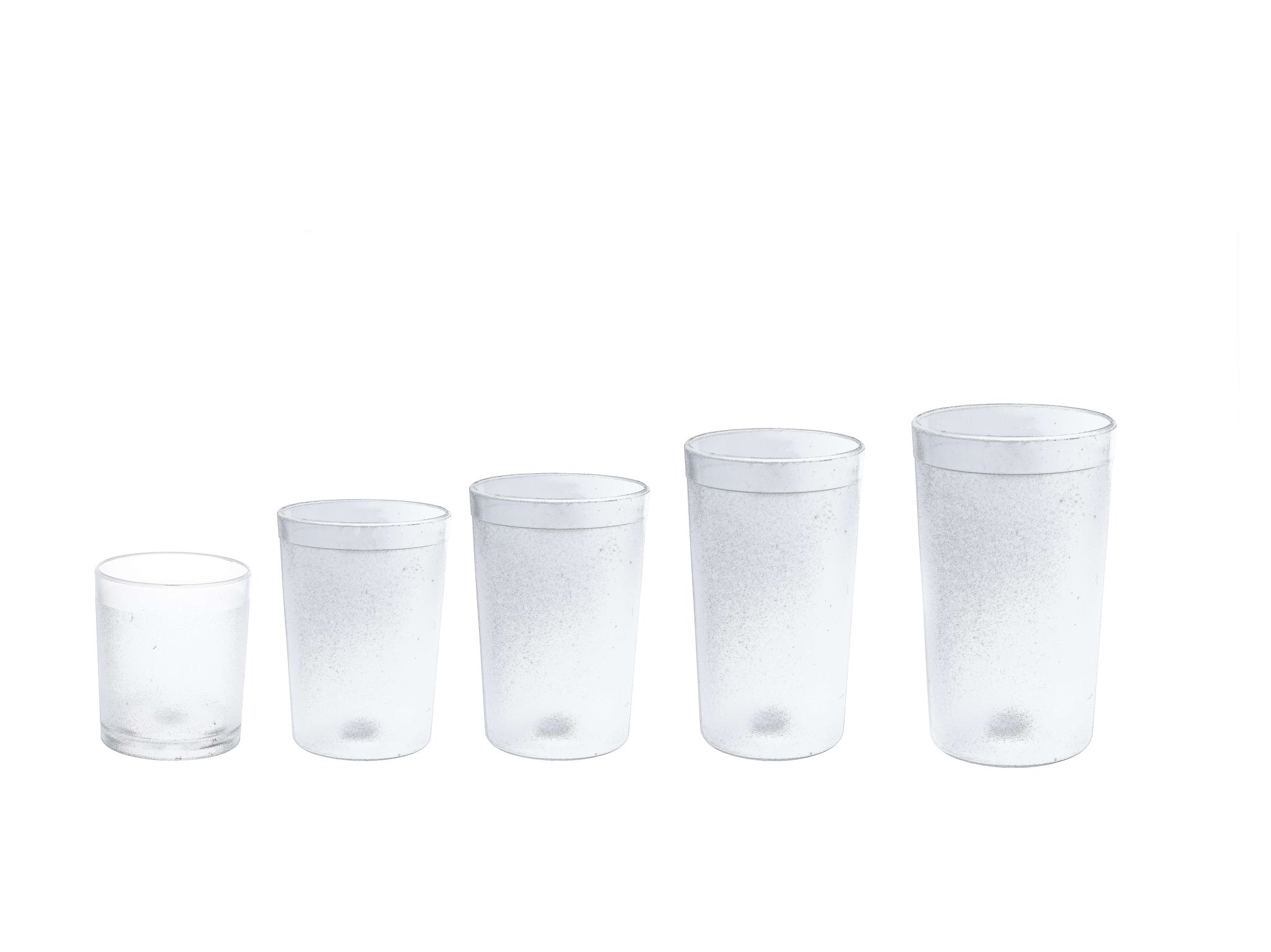 V4 Kitchen Partner Round Glass, Unbreakable Drinkware, Premium Polycarbonate - 300ml (Set of 6 Pieces) 