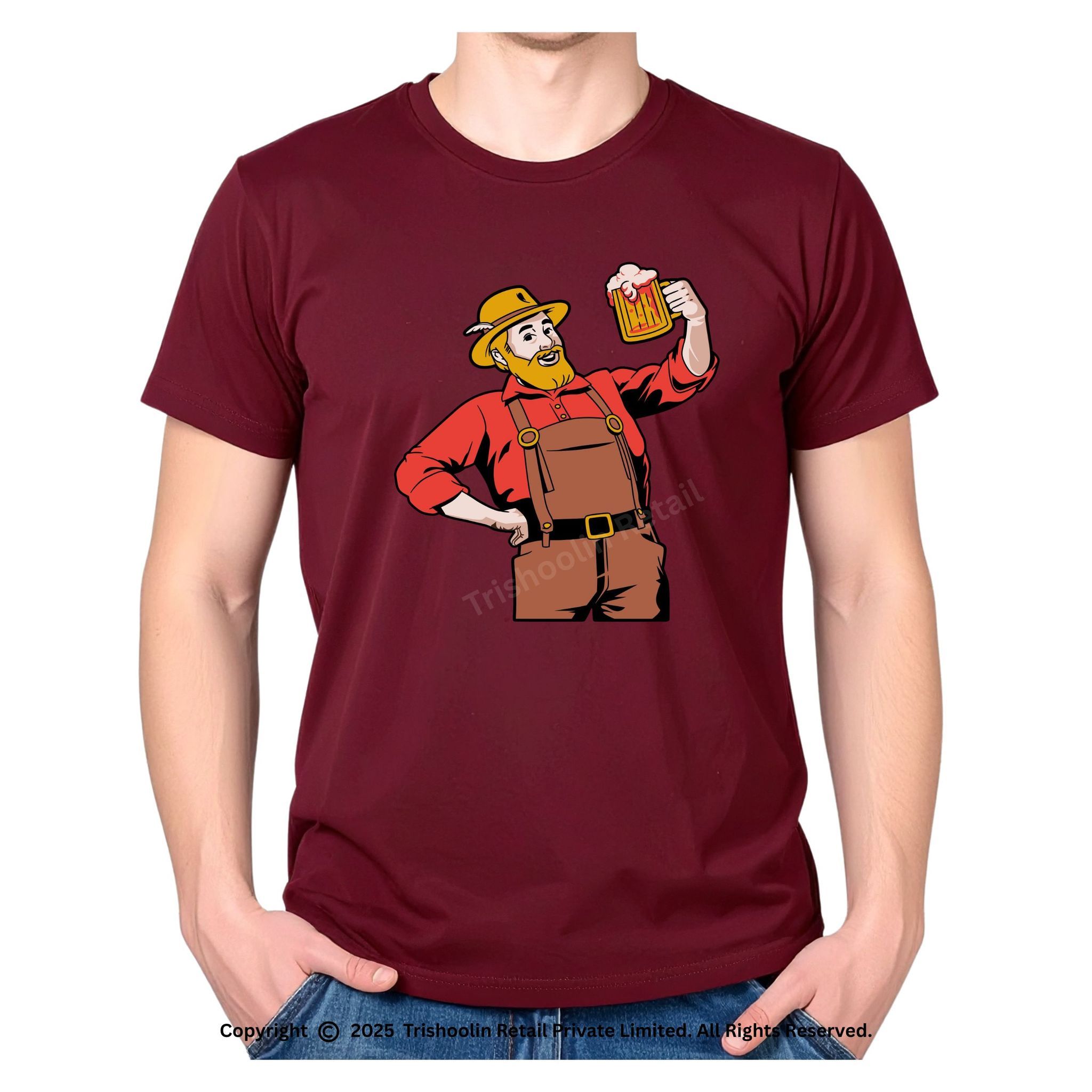 Trishoolin SSHAYU Printed T-Shirt | Design 10230MB | Regular Fit | Crew Neck / Round Neck Half Sleeve | Pack of 1