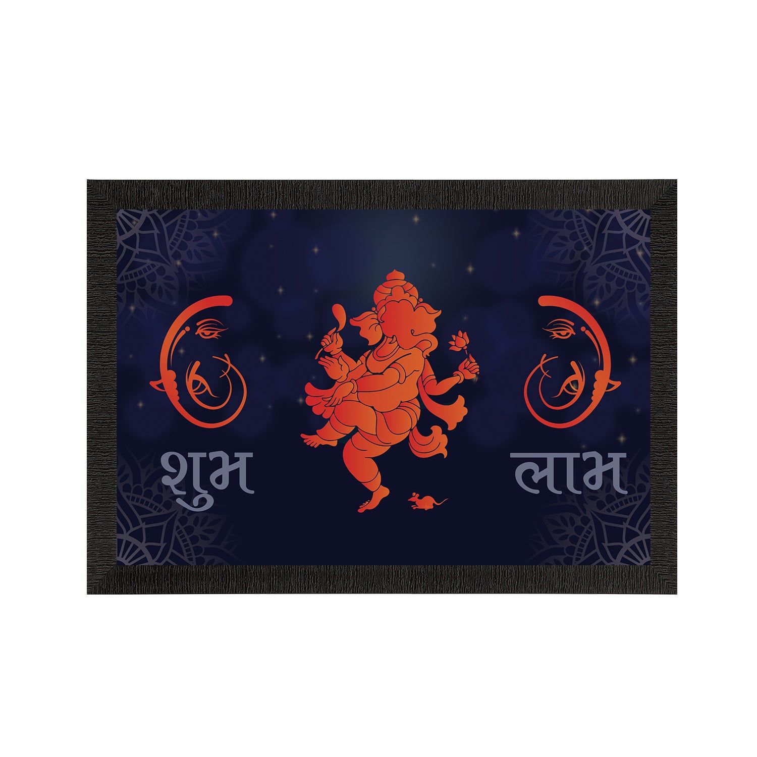 Lord Ganesha Satin Matt Texture UV Art Painting