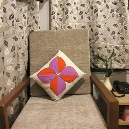 Elegant Lotus Flower Cushion Cover