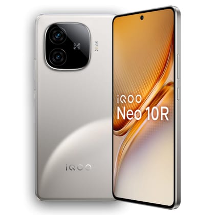 iQOO Neo 10R 5G (Moonknight Titanium, 12GB RAM, 256GB Storage) | Snapdragon 8s Gen 3 Processor | India's Slimmest 6400mAh Battery Smartphone | Segment's Most Stable 90FPS for 5 Hours iQOO Neo 10R 5G (Moonknight Titanium, 12GB RAM, 256GB Storage) | Snapdr