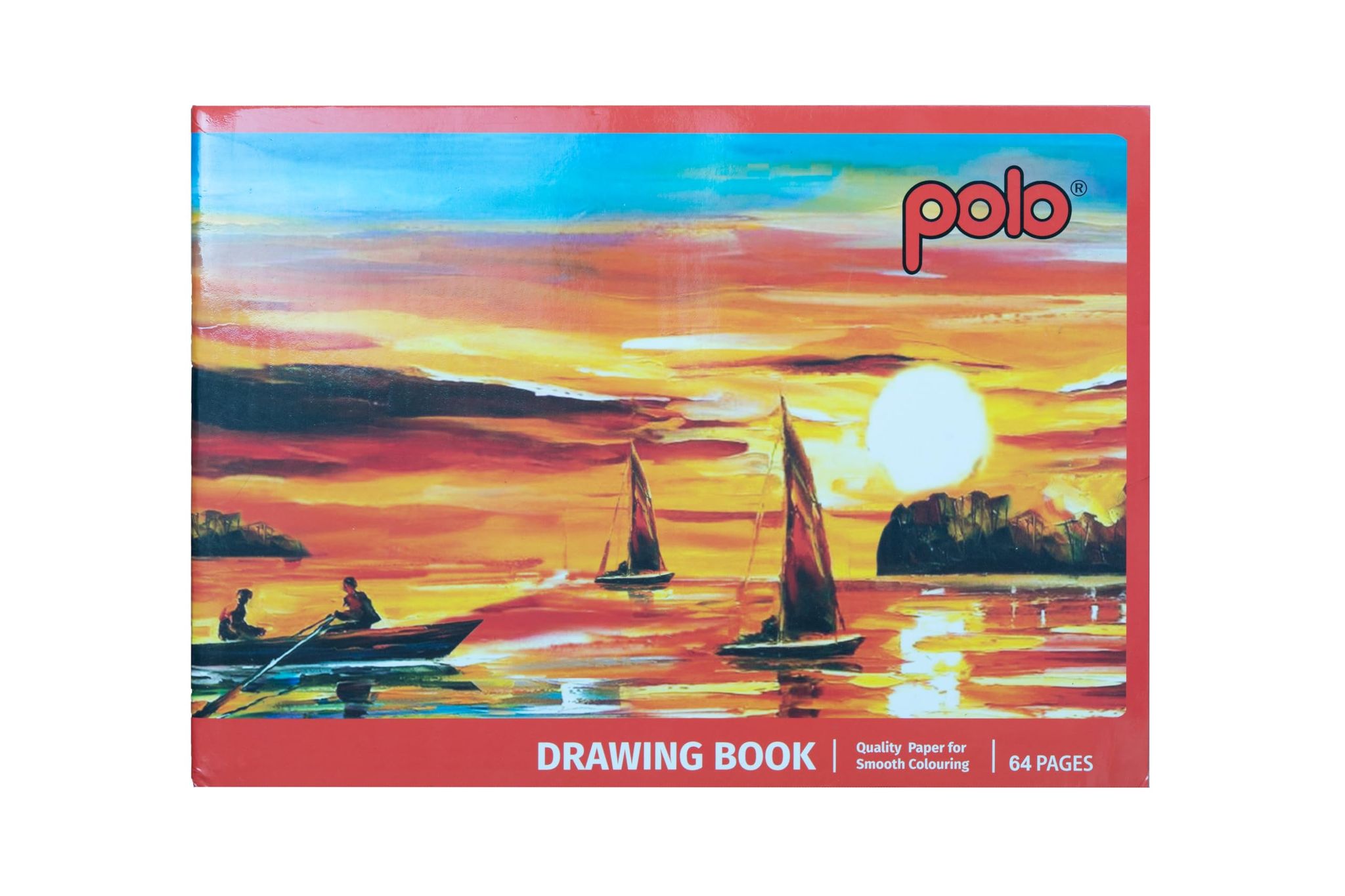 polo A4 Drawing Book Pack of 2 | 64 Premium Pages Each | Smooth, Premier-Quality Paper for Sketching & Coloring | Ideal for Kids, Students & Artists