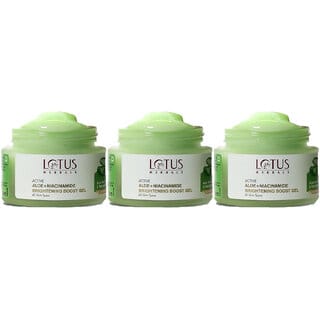 Lotus Herbals Active Aloe  Niacinamide Brightening Boost Gel Paraben Free All Skin Types 50Gm  (Pack Of 3)
