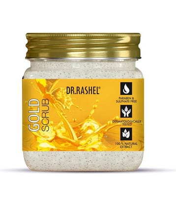 DR.RASHEL GOLD FACE and BODY SCRUB for MEN and WOMEN (380 ml, Pack of 1)
