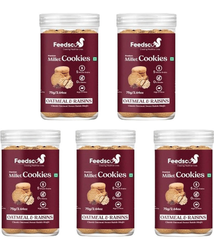 Feedsco Oatmeal Cookies 75 g Pack of 5