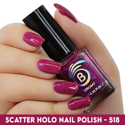 HOLOGRAPHIC NAIL POLISH-Dark Pink