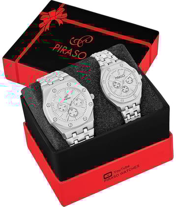 PIRASO Silver Stainless Steel Analog Men's Watch