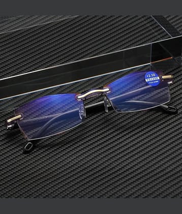 Fadiso Fashion Square Rimless Reading Glasses