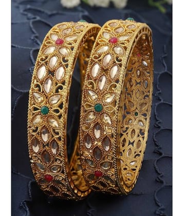 Sukkhi Gold Bangle Set ( Pack of 2 )