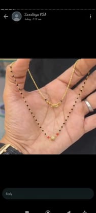 JYOTHI 1 Gram Gold Jewellery Set with Black Beads