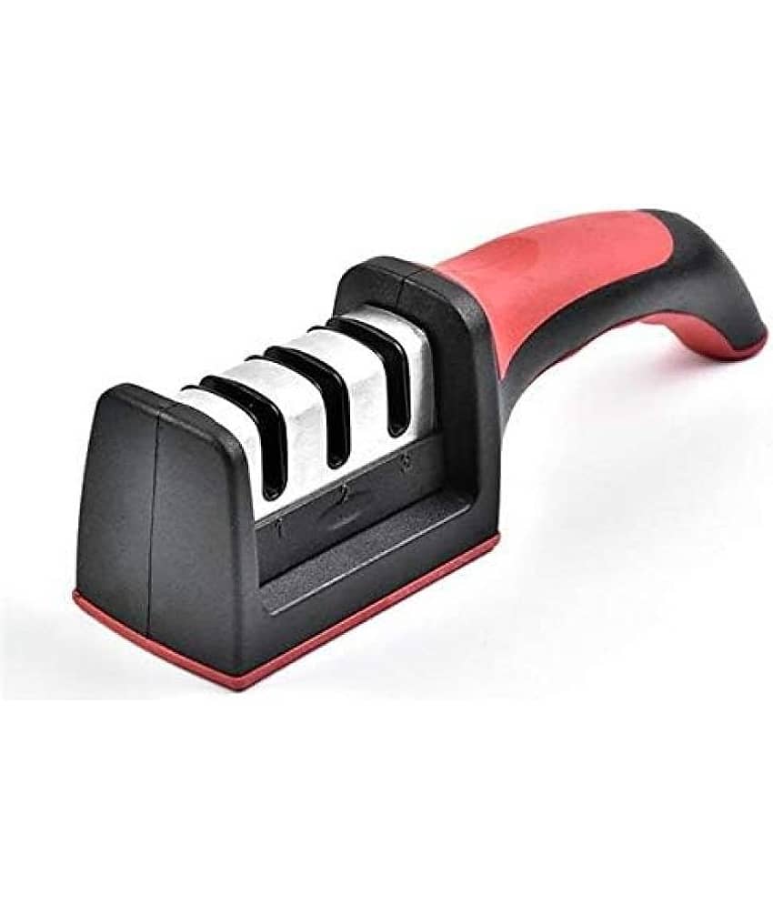 Shopeleven Red Iron Knife Sharpner Blade Length 5 cm ( Pack of 1 )