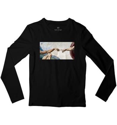 Creation of Adam Full Sleeve Art T-shirt-38 - S / Black