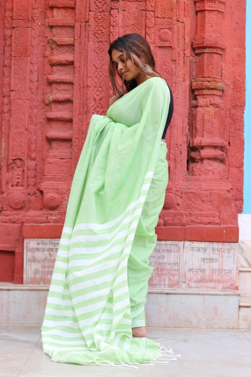 PURE COTTON CHECK SAREE