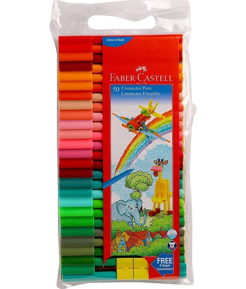 FABER-CASTELL Connector Pens (Set of 50, Asssorted)