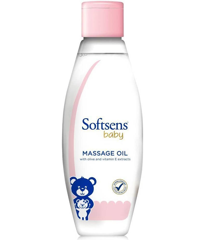Softsens Baby Calming Massage Oil,200ml with Vitamin E, Coconut, Almond & Olive