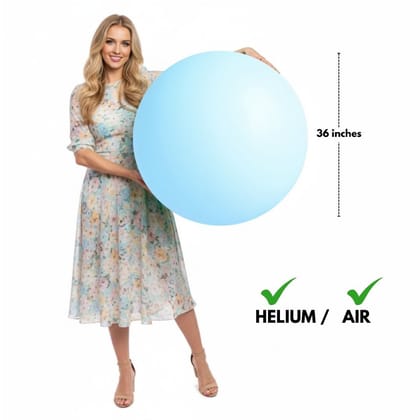 Macaron Blue Bladder Balloon - 36 inches - 1PC