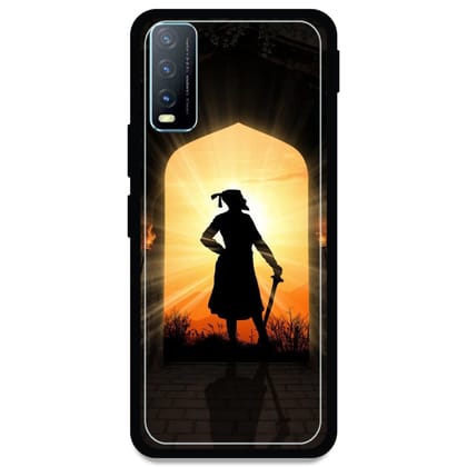 Shivaji Maharaj - Glossy Metal Silicone Case For Vivo Models-Vivo Y20