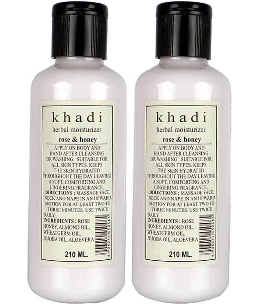 Khadi Rose And Honey Herbal Moisturiser(210ml*2)
