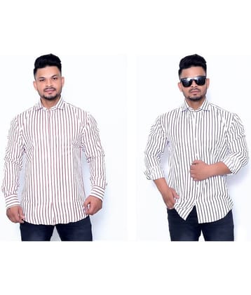 Aish N Ridh Cotton Regular Fit Striped Men's Casual Shirt - Multi ( Pack of 1 )