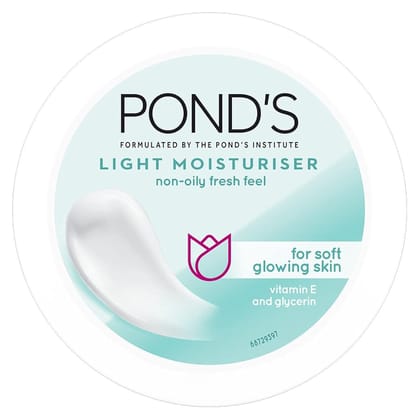 Ponds Light Moisturiser - With Vitamin E & Glycerine, For Non-Oily Fresh Feel, 200 ml