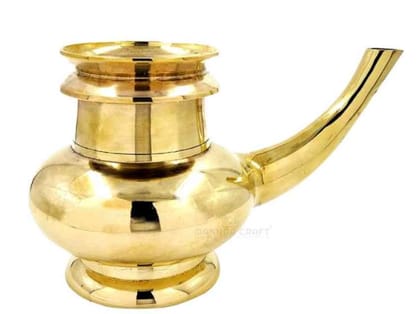 Brass Kindi  Traditional Kerala Pooja Water Vessel - 2 x 5 Inch
