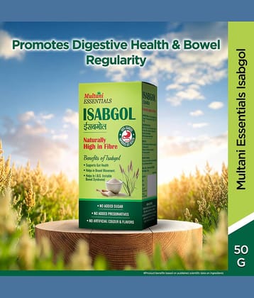 Multani Essentials Isabgol Powder for Digestive Health & Bowel Irregularity 50gm (Pack of 3)