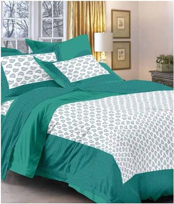 Uniqchoice Cotton Double Bedsheet with 2 Pillow Covers ( 240 cm x 215 cm )